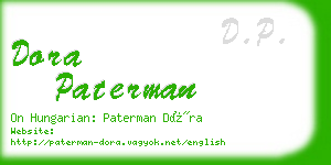 dora paterman business card